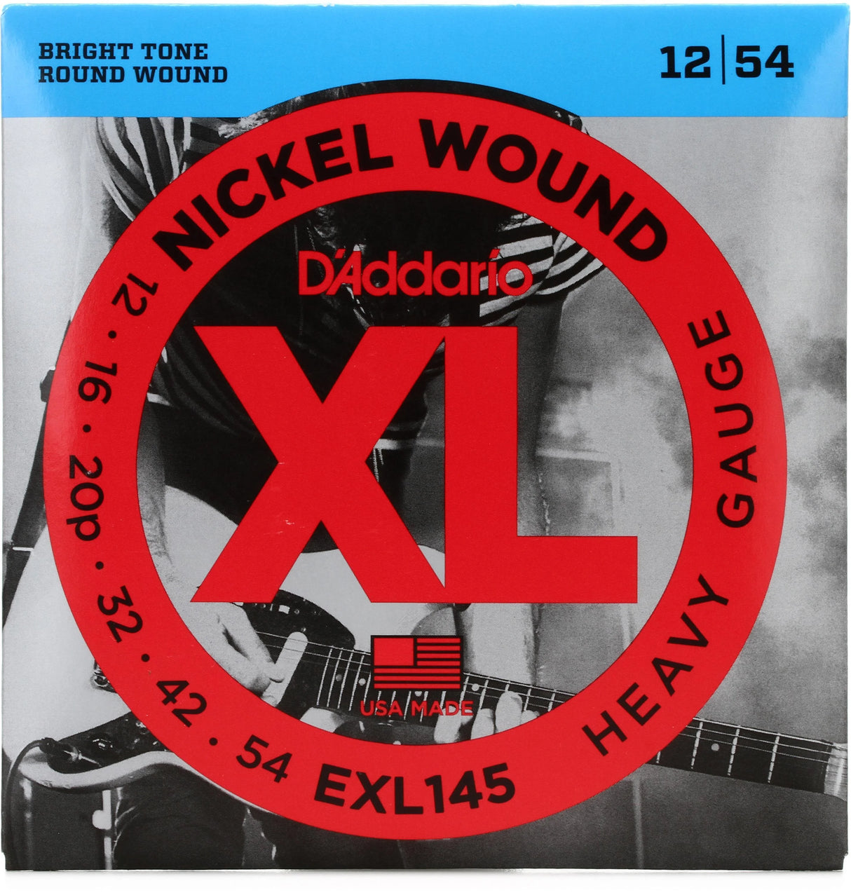 D'Addario EXL145 Nickel Wound Electric Guitar Strings - .012-.054 Heavy