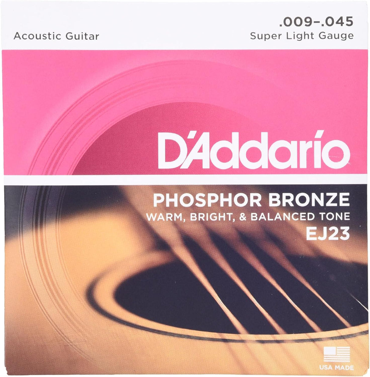 D'Addario EJ23 Phosphor Bronze Super Light Acoustic Strings - .009-.045
