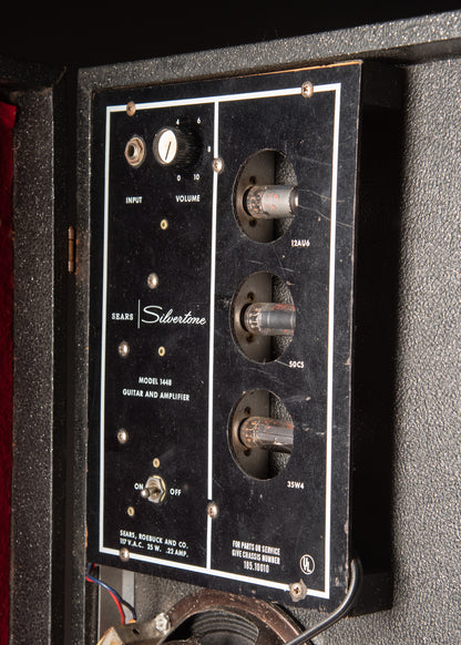 1960's Silvertone 1448 w/Amp in case Black