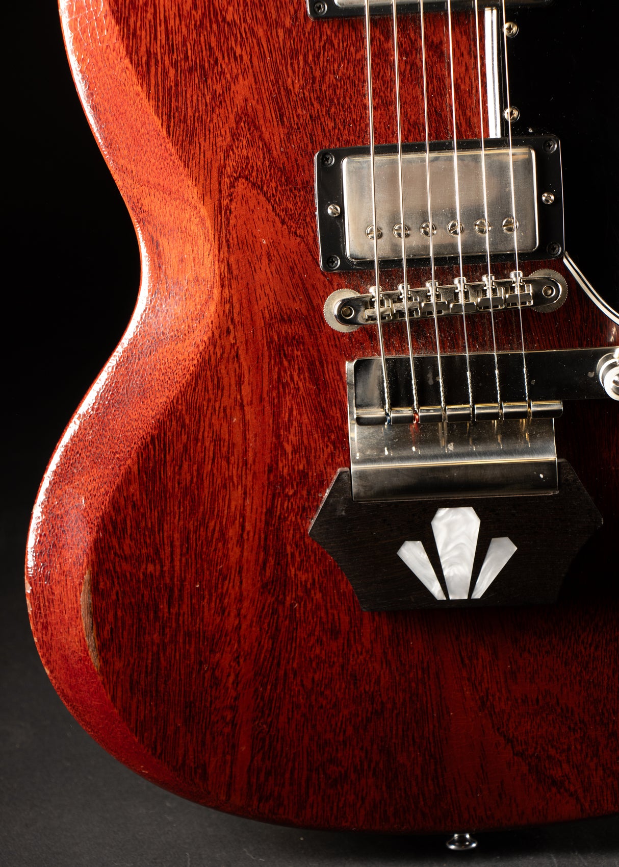 2024 Gibson Custom Shop 1962 SG Ebony Block Murphy Lab Light Aged Cherry