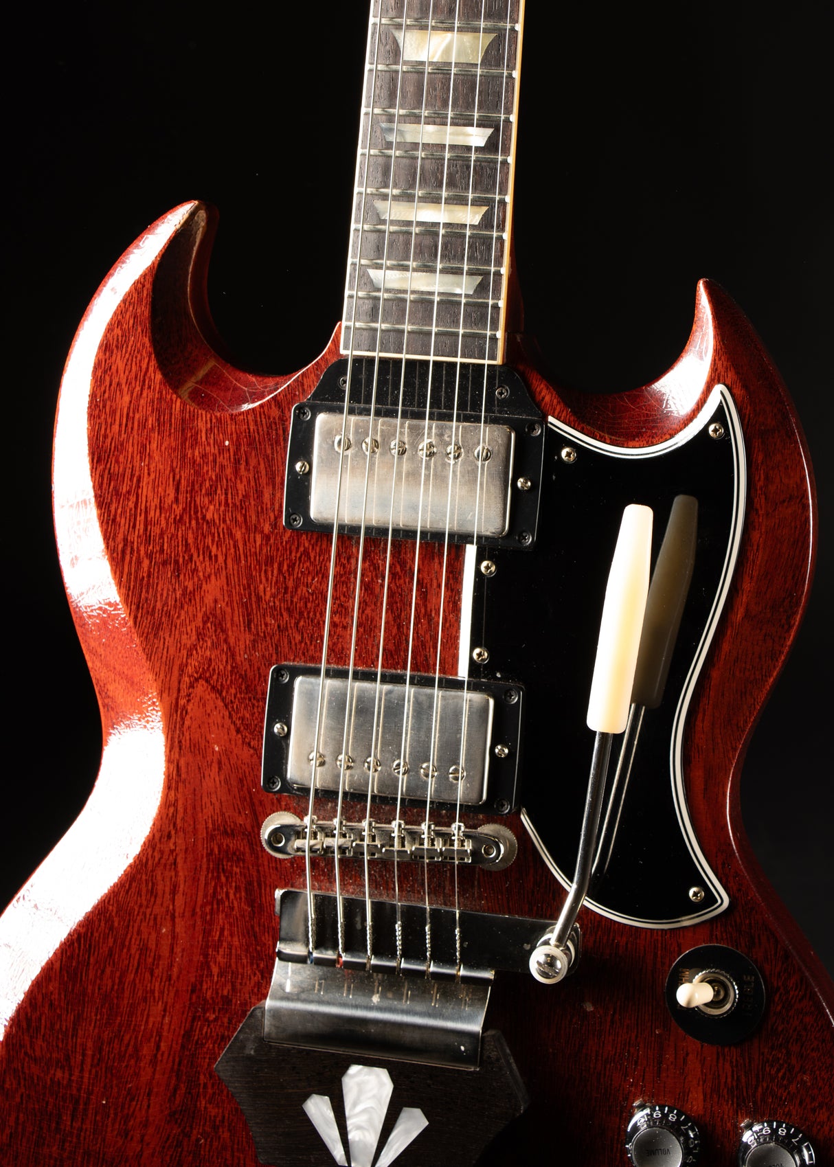 2024 Gibson Custom Shop 1962 SG Ebony Block Murphy Lab Light Aged Cherry