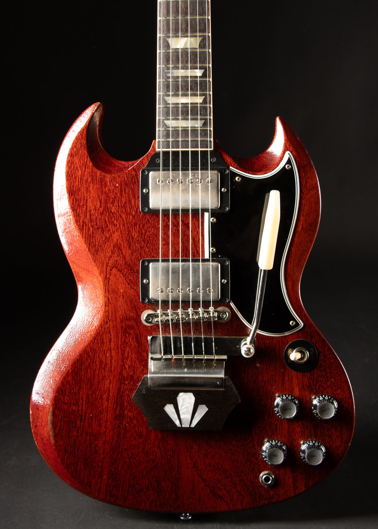 2024 Gibson Custom Shop 1962 SG Ebony Block Murphy Lab Light Aged Cherry