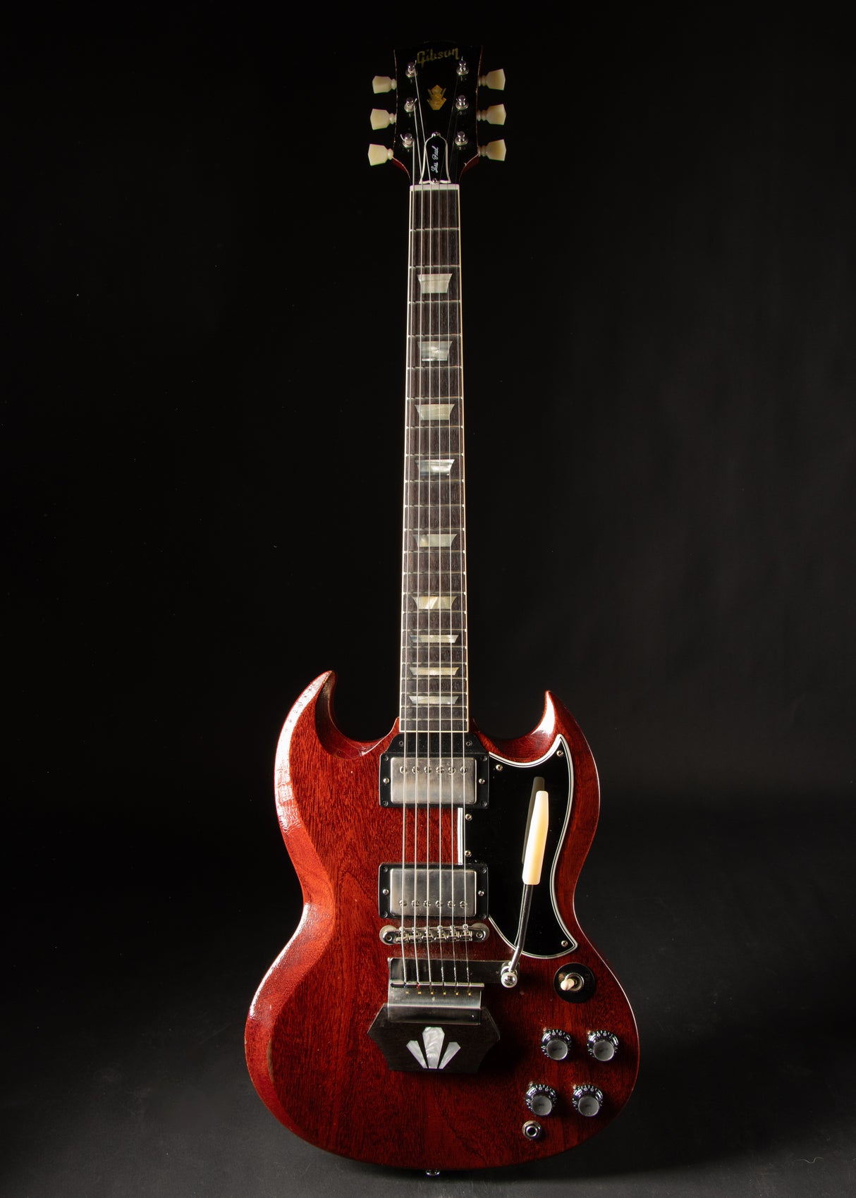 2024 Gibson Custom Shop 1962 SG Ebony Block Murphy Lab Light Aged Cherry