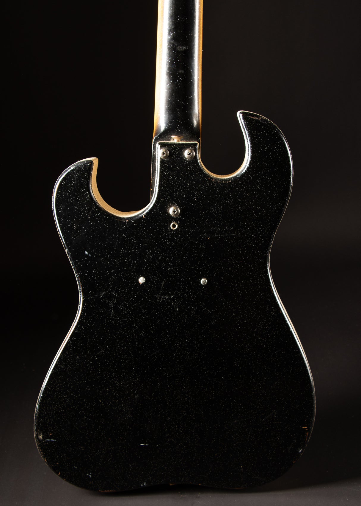 1960s Silvertone 1448 Black Sparkle w/amp case