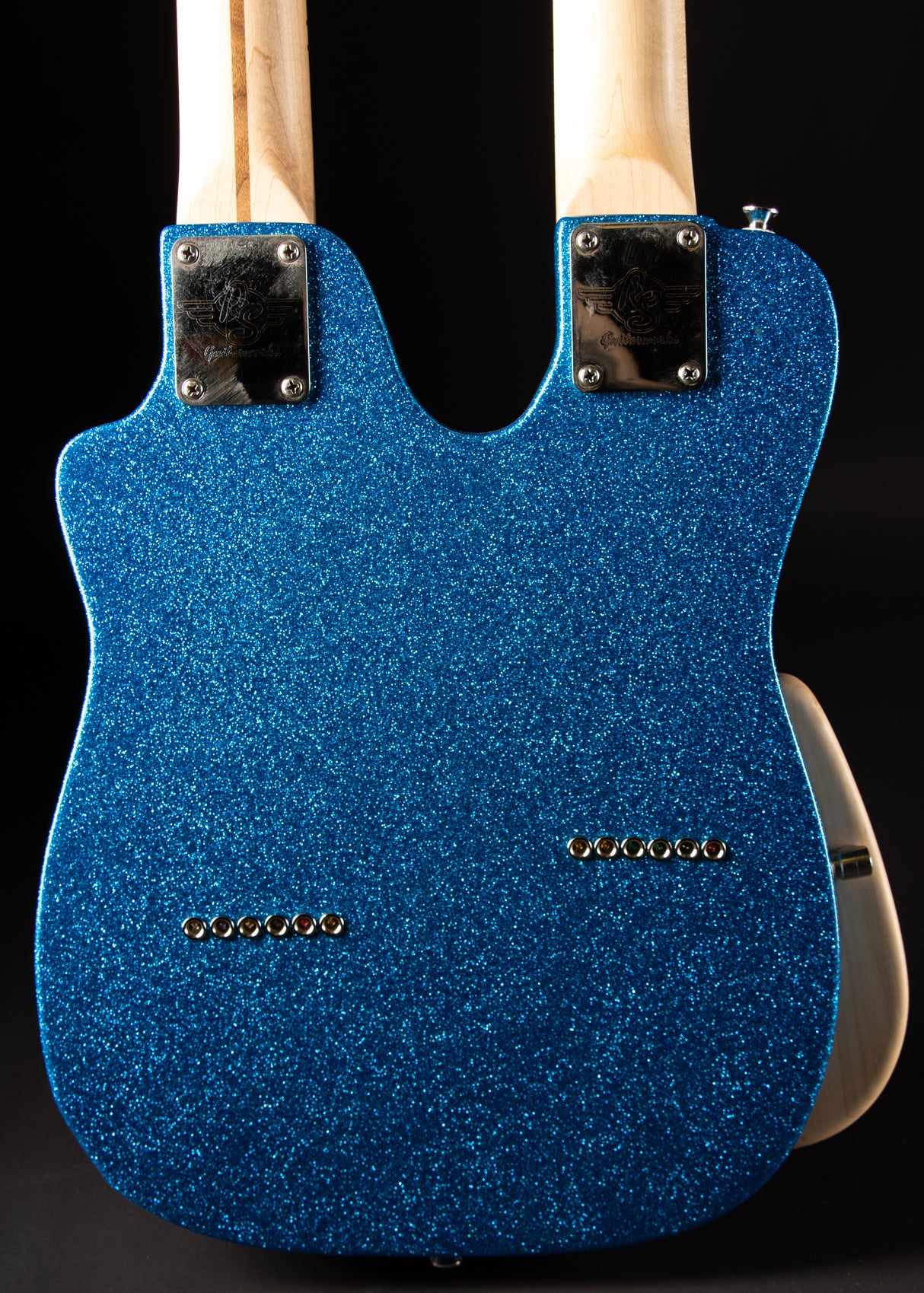 2017 RS Guitar Works Kenny Vaughan Custom Double Neck Sparkle Blue