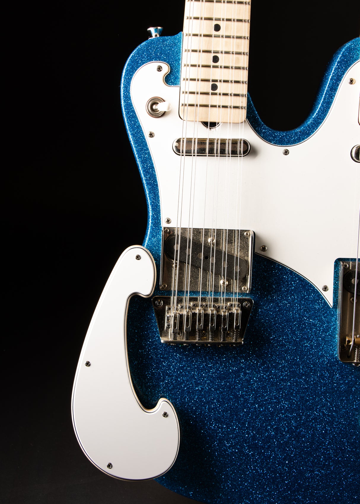 2017 RS Guitar Works Kenny Vaughan Custom Double Neck Sparkle Blue