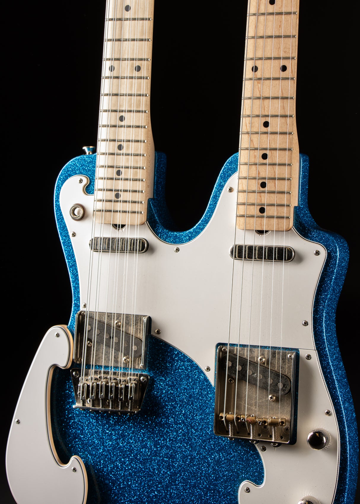 2017 RS Guitar Works Kenny Vaughan Custom Double Neck Sparkle Blue