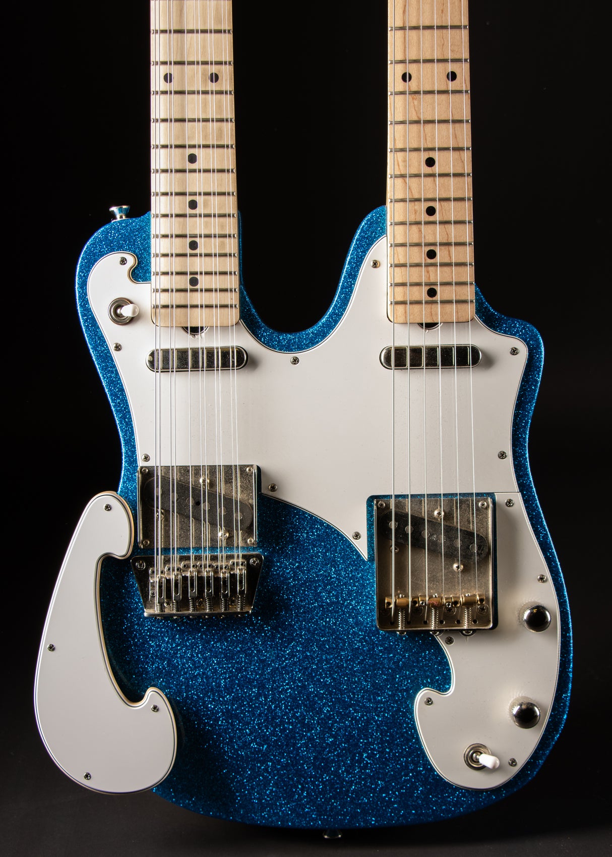 2017 RS Guitar Works Kenny Vaughan Custom Double Neck Sparkle Blue