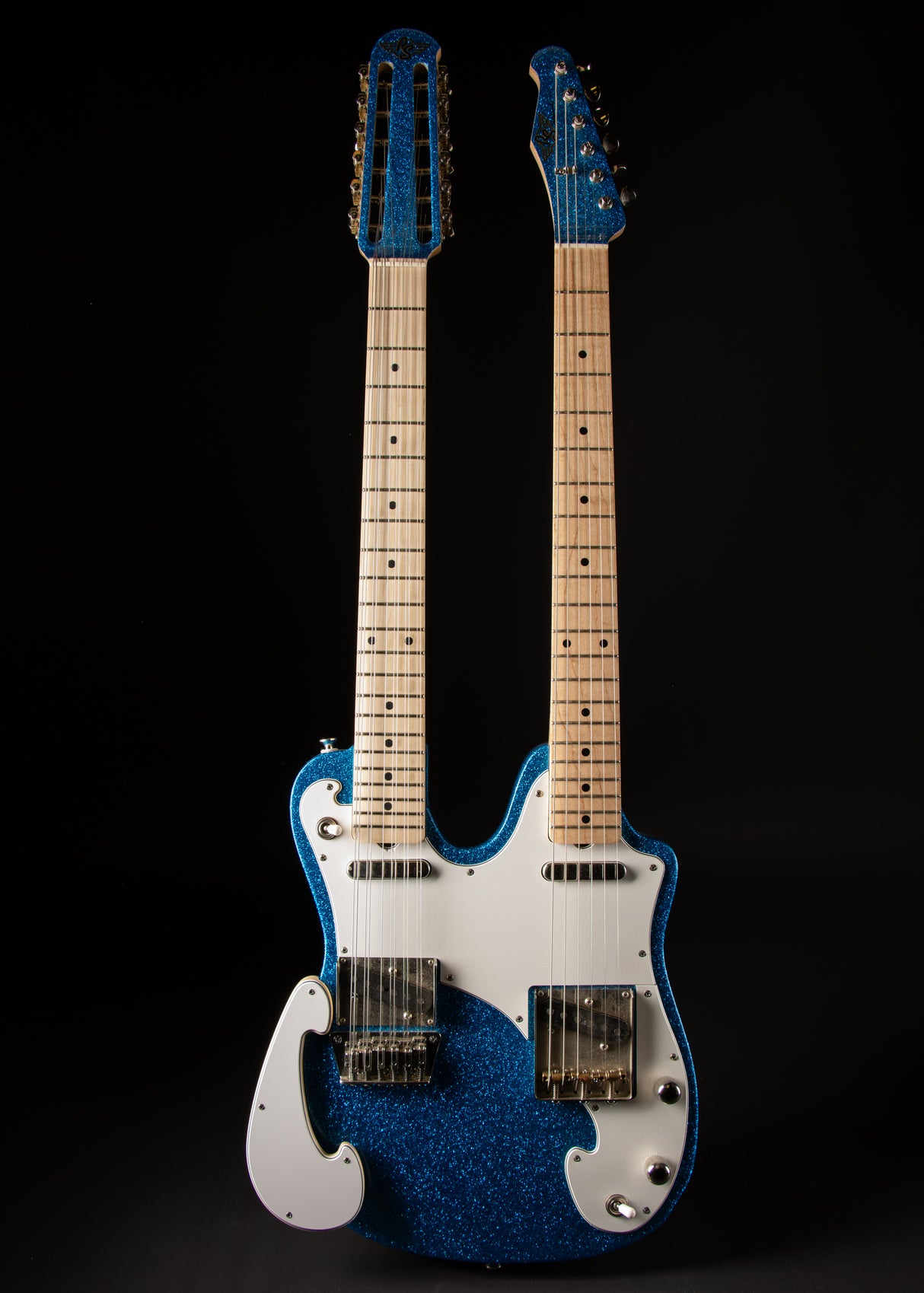 2017 RS Guitar Works Kenny Vaughan Custom Double Neck Sparkle Blue