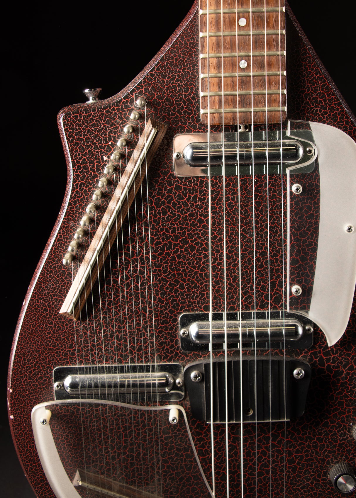 Jerry Jones Sitar Red/Black Crackle
