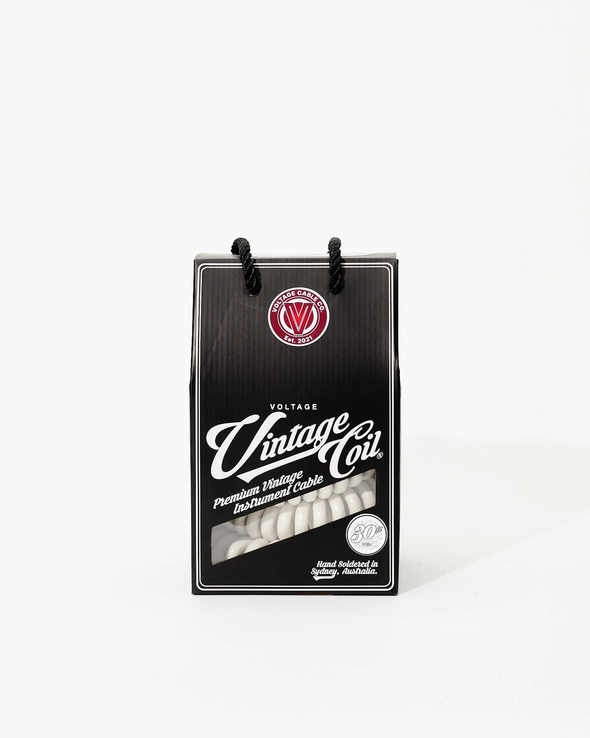 Voltage Vintage Coil White 30FT - Straight - Right
