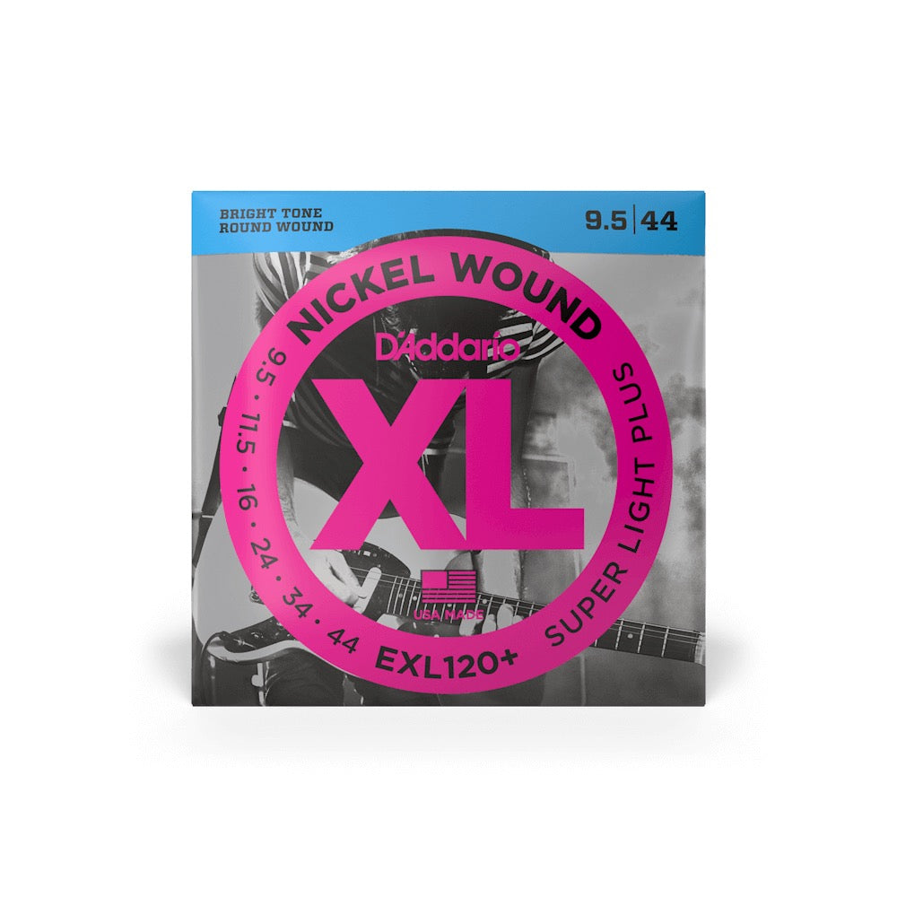 D'Addario EXL120+ XL Nickel Wound Electric Guitar Strings - .009.5-.044 Super Light Plus