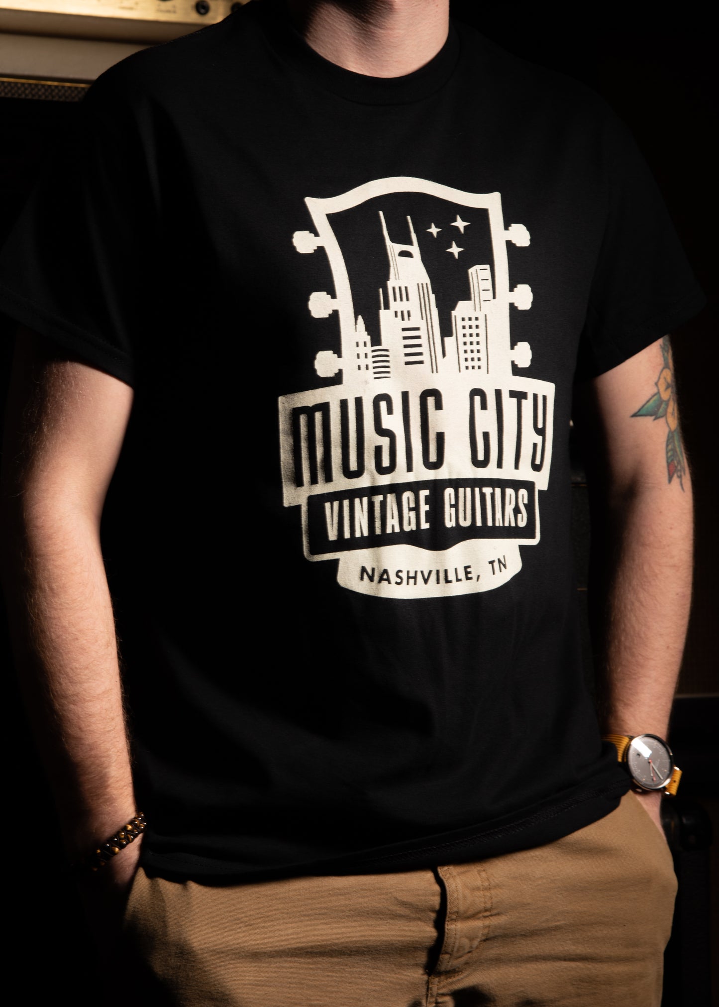 Music City Vintage Guitars Headstock T-Shirt