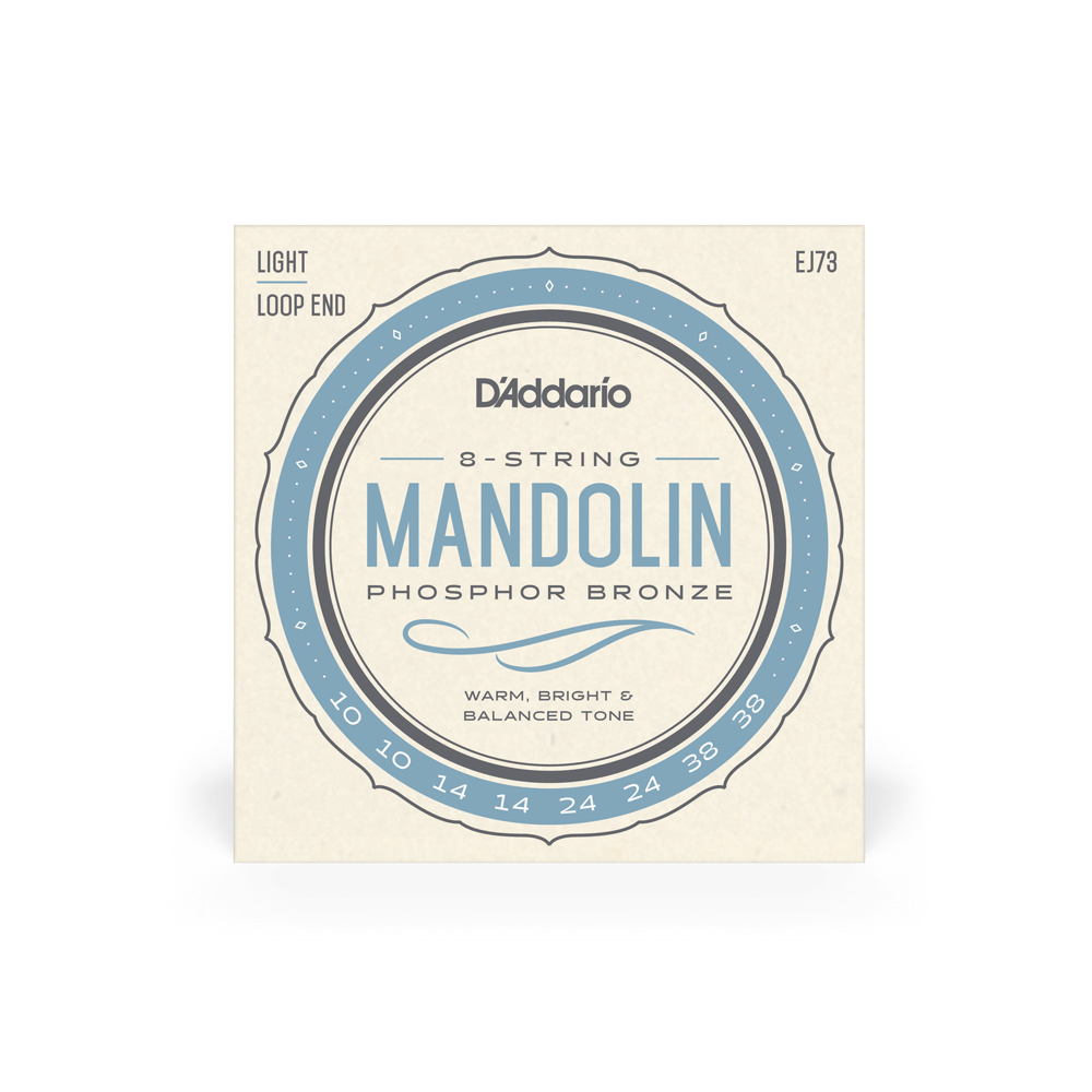 D'Addario EJ73 Phosphor Bronze Loop End Mandolin Strings - .010-.038 Light