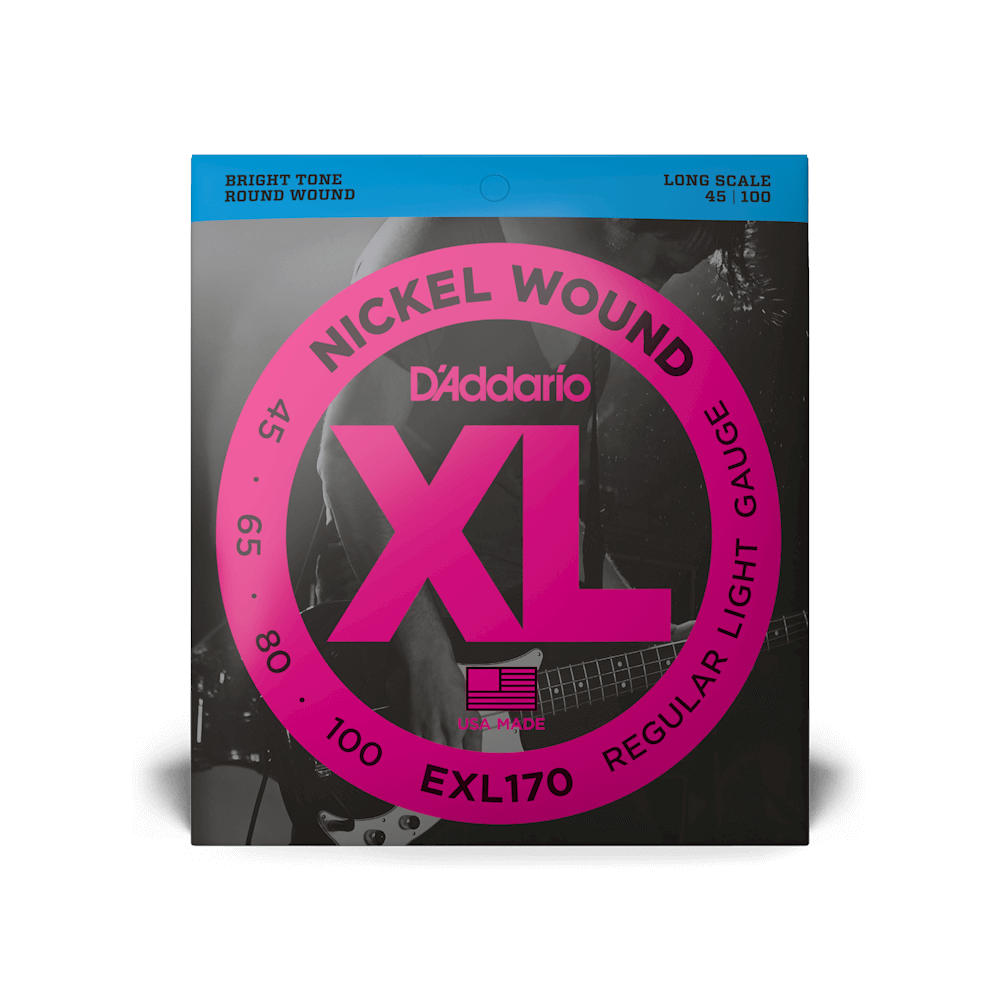 D'Addario EXL170 Nickel Wound Bass Guitar Strings - .045-.100 Regular Light Long Scale