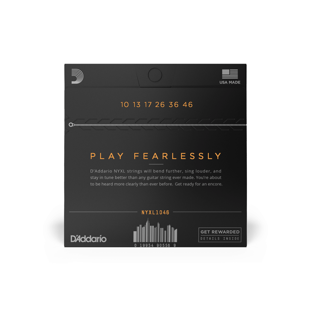 D'Addario NYXL1046 NYXL Nickel Wound Electric Guitar Strings - .010-.046 Regular Light