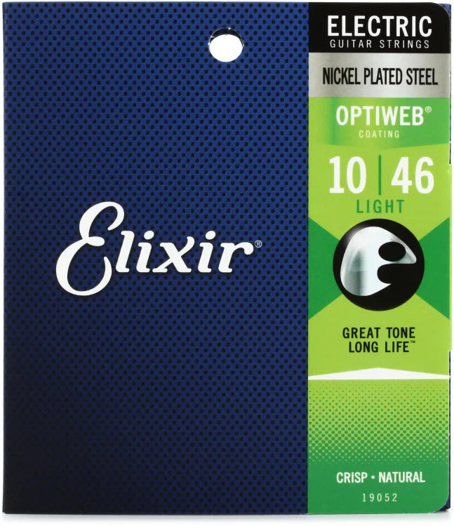 Elixir Strings 19052 Optiweb Electric Guitar Strings - .010-.046 Light