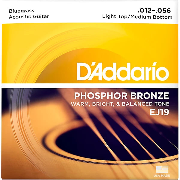 D'Addario EJ19 Bluegrass Light Top/Medium Bottom - .012-.056