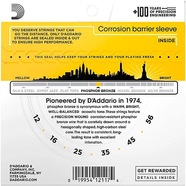 D'Addario EJ19 Bluegrass Light Top/Medium Bottom - .012-.056