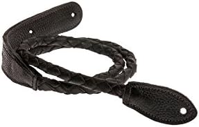 Henry Heller HBOLOBLK Braided Thick Loop Leather Mandolin Strap