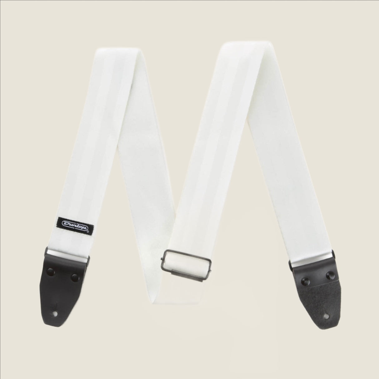 Dunlop Deluxe Seatbelt White Strap