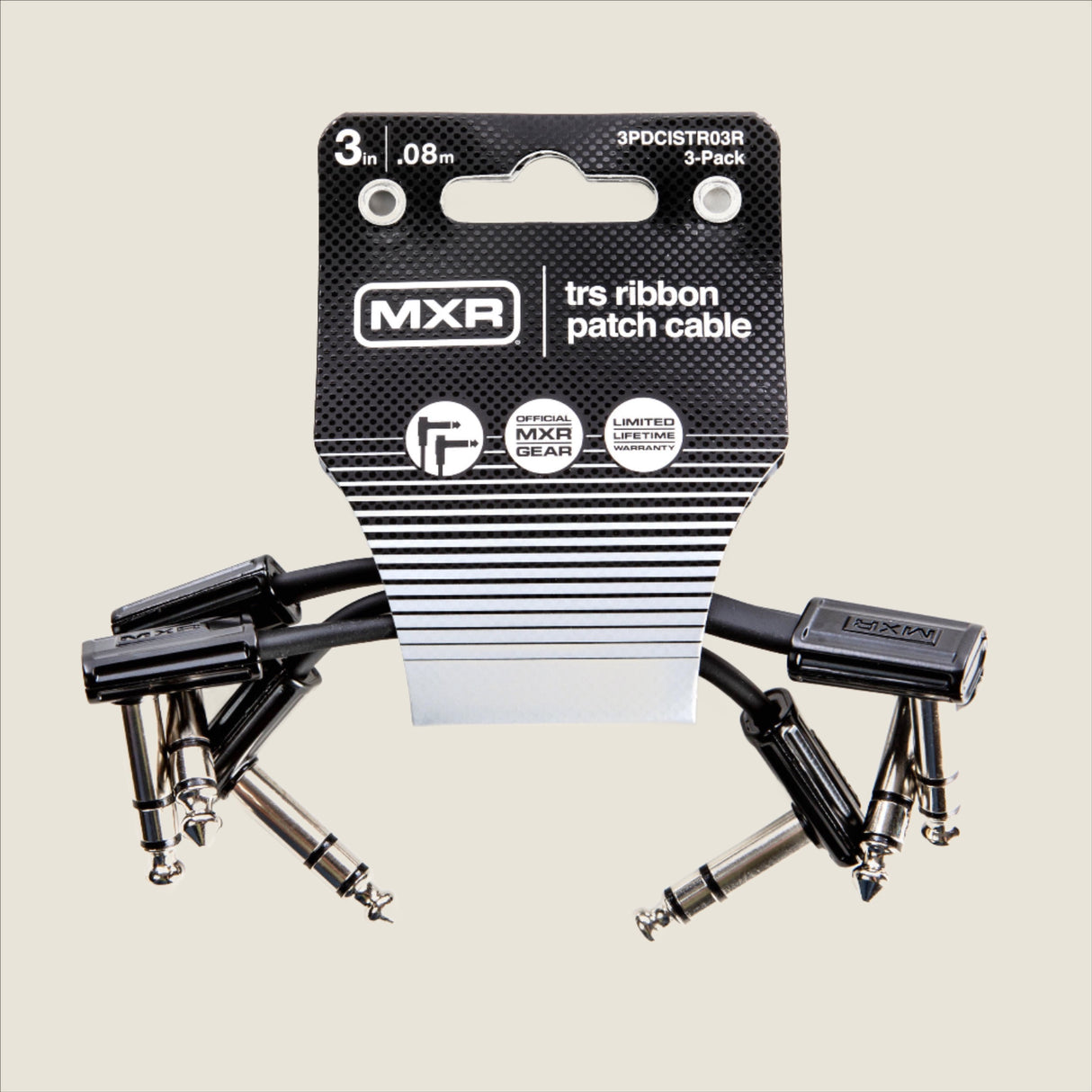 MXR® 3in TRS Ribbon Patch Cable - 3 Pack