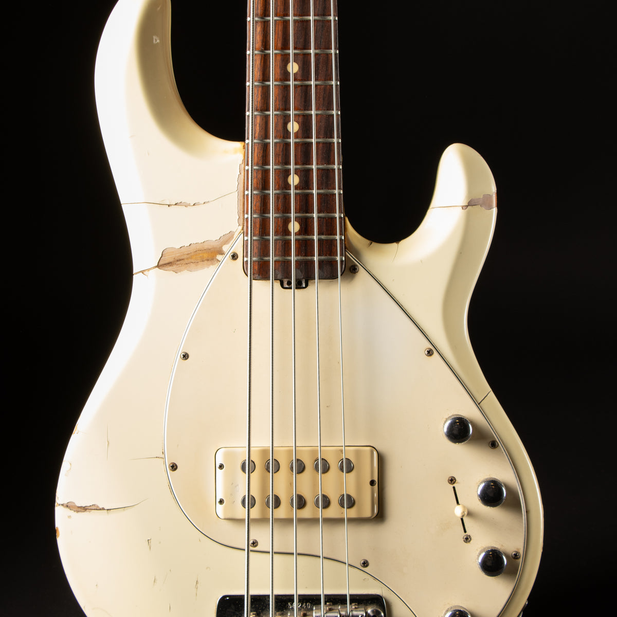 String Ray Rob 1993 Ernie Ball String Ray 5 White – Music City Vintage Guitars