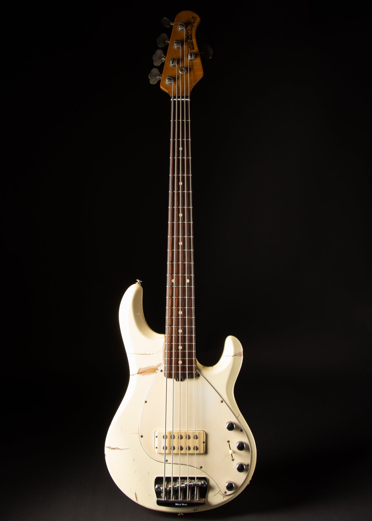 String Ray Rob 1993 Ernie Ball String Ray 5 White – Music City Vintage Guitars