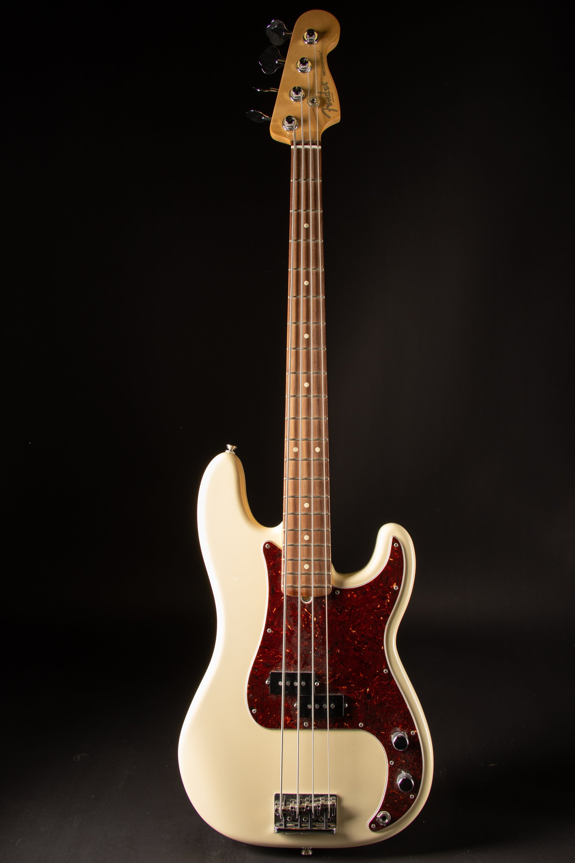2016 Fender American Standard Precision Bass Olympic White – Music