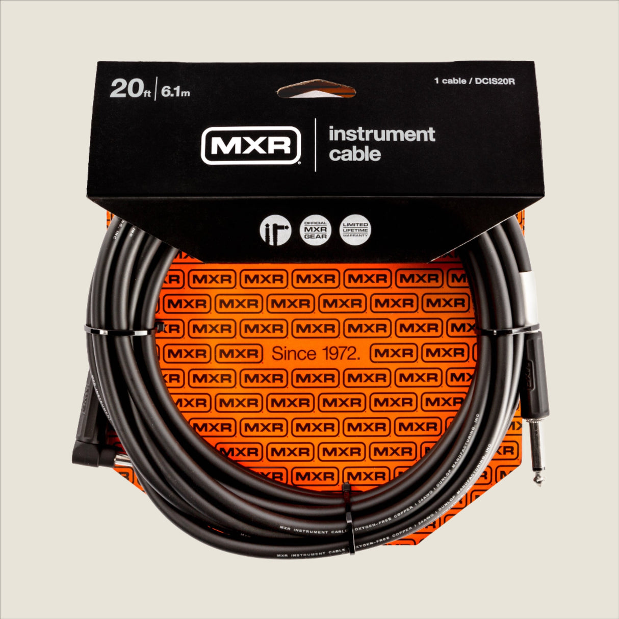 MXR® 20ft Standard Instrument Cable - Right / Straight