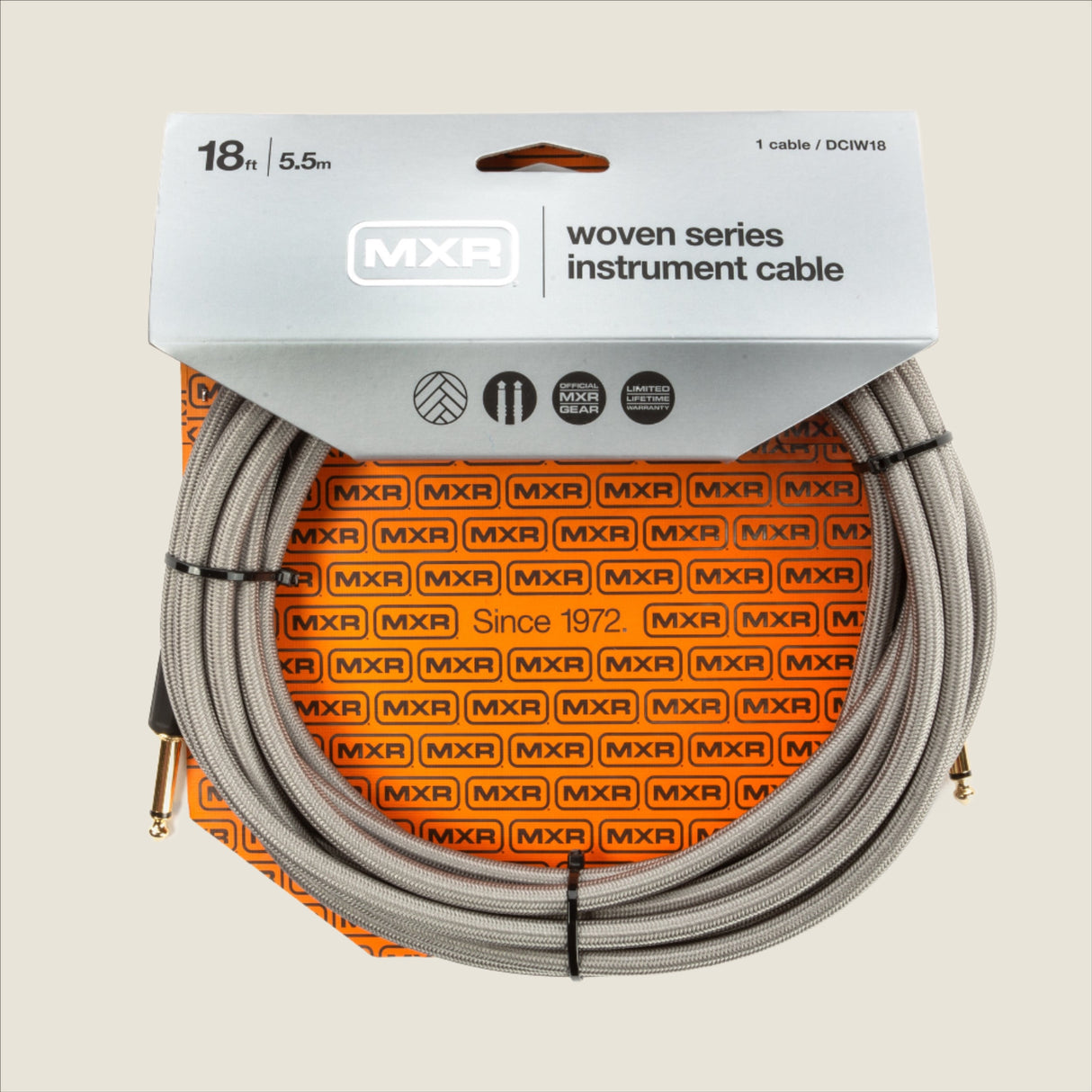 MXR® 18ft Pro Series Woven Instrument Cable - Straight / Straight