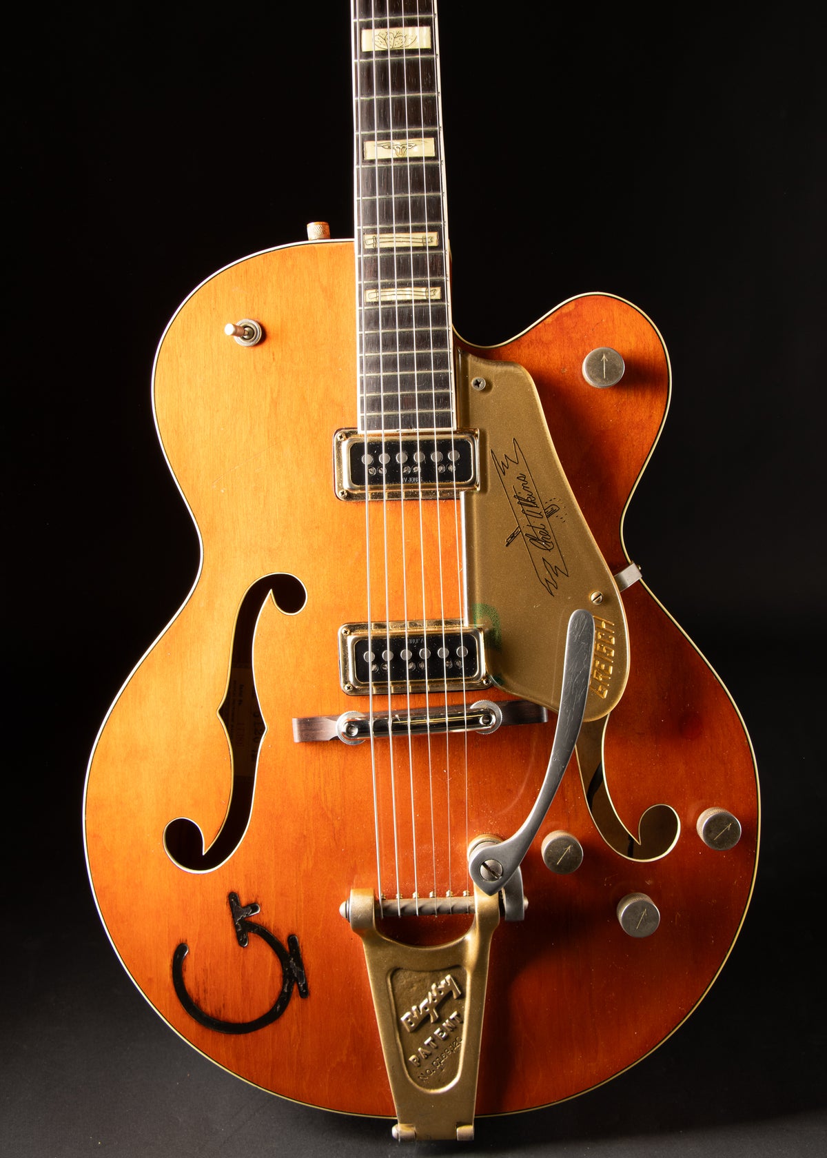 1956 Gretsch 6120 Chet Atkins Amber-Red – Music City Vintage Guitars