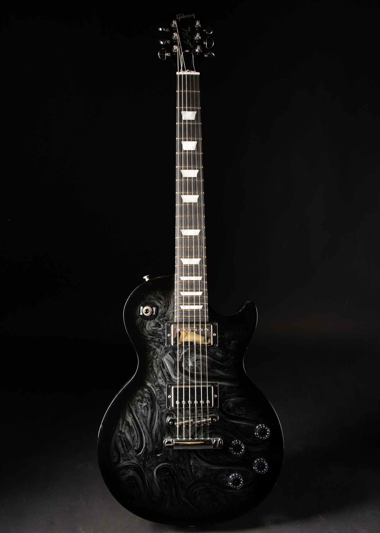 2011 Gibson Les Paul Studio Black Silver Swirl