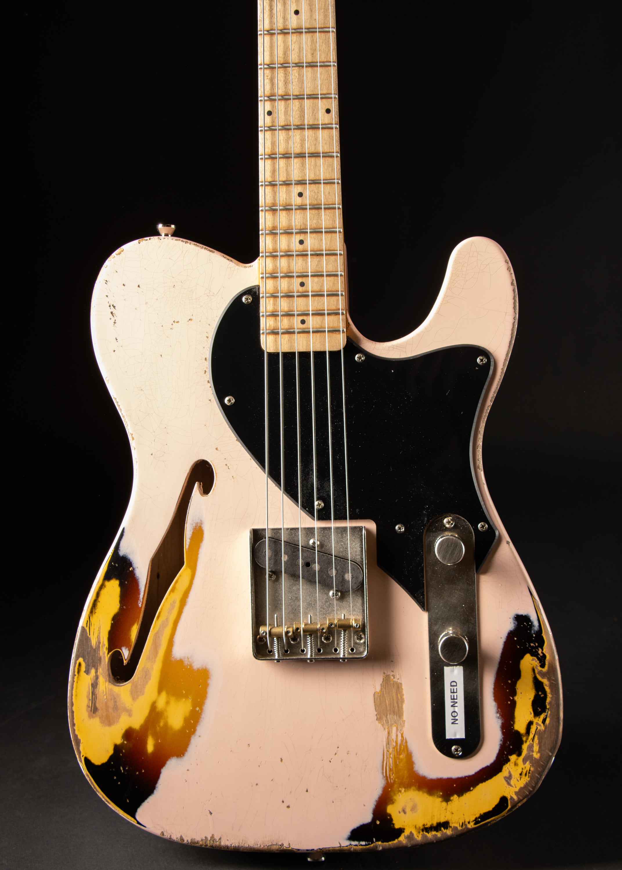 2025 Berly T Thinline Esquire Shell Pink Over Sunburst – Music