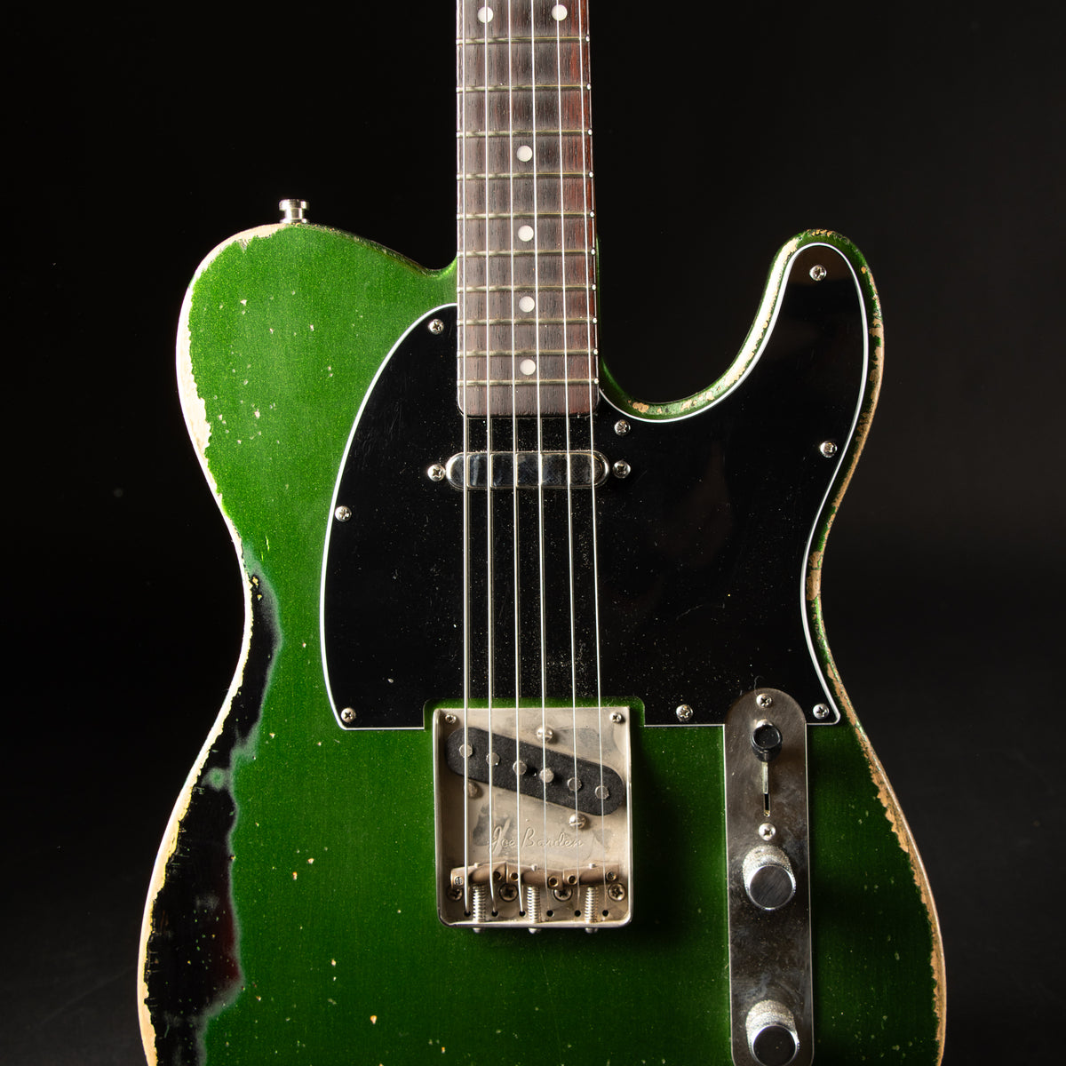 2025 Berly T-Style Green Nitro Over Black – Music City Vintage Guitars