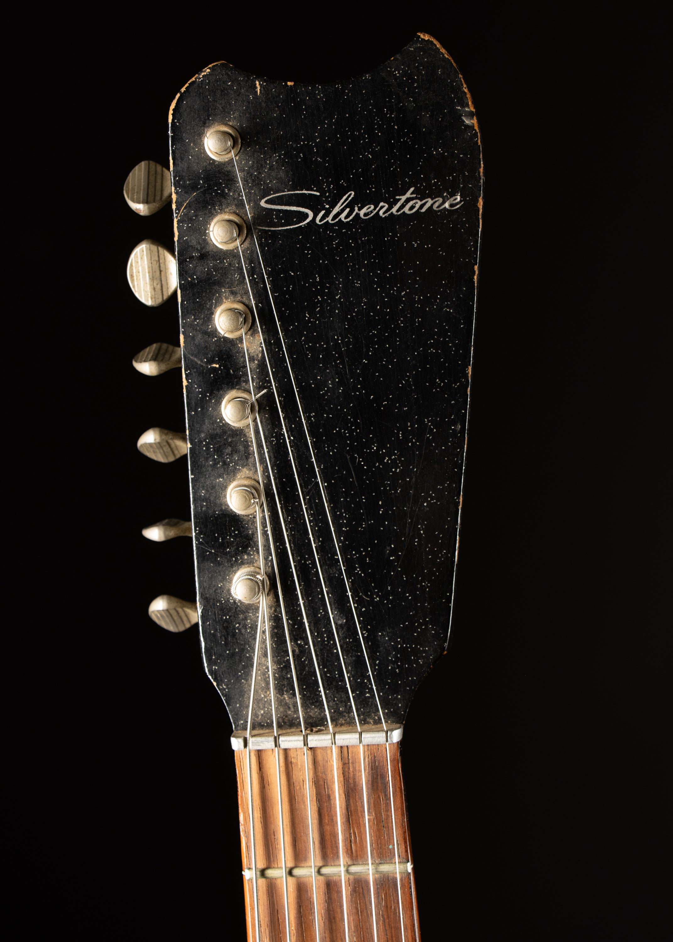 1960s Silvertone 1448 Black Sparkle w/amp case – Music City