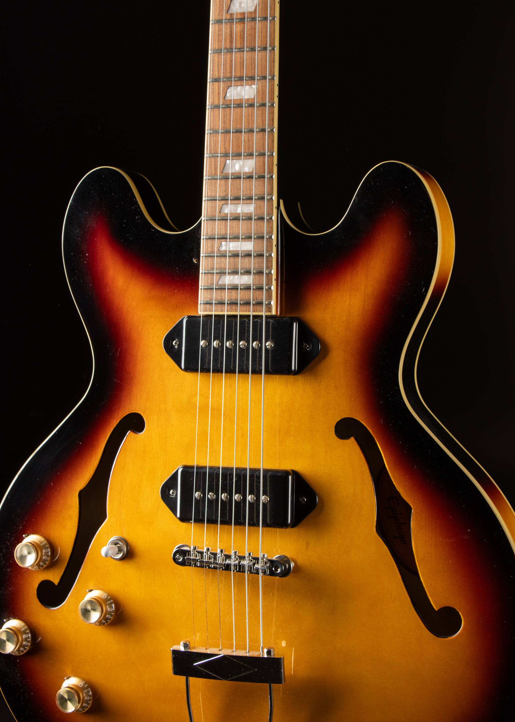 2002 Epiphone Casino Lefty Sunburst – Music City Vintage Guitars