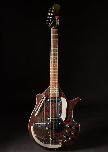 Jerry Jones Sitar Red/Black Crackle