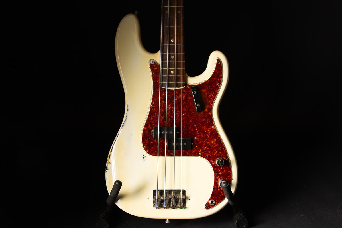 1967 Fender Precision Bass Olympic White + SIB! Fatdrive pedal - Used on John Mayer's "Bigger than my body"