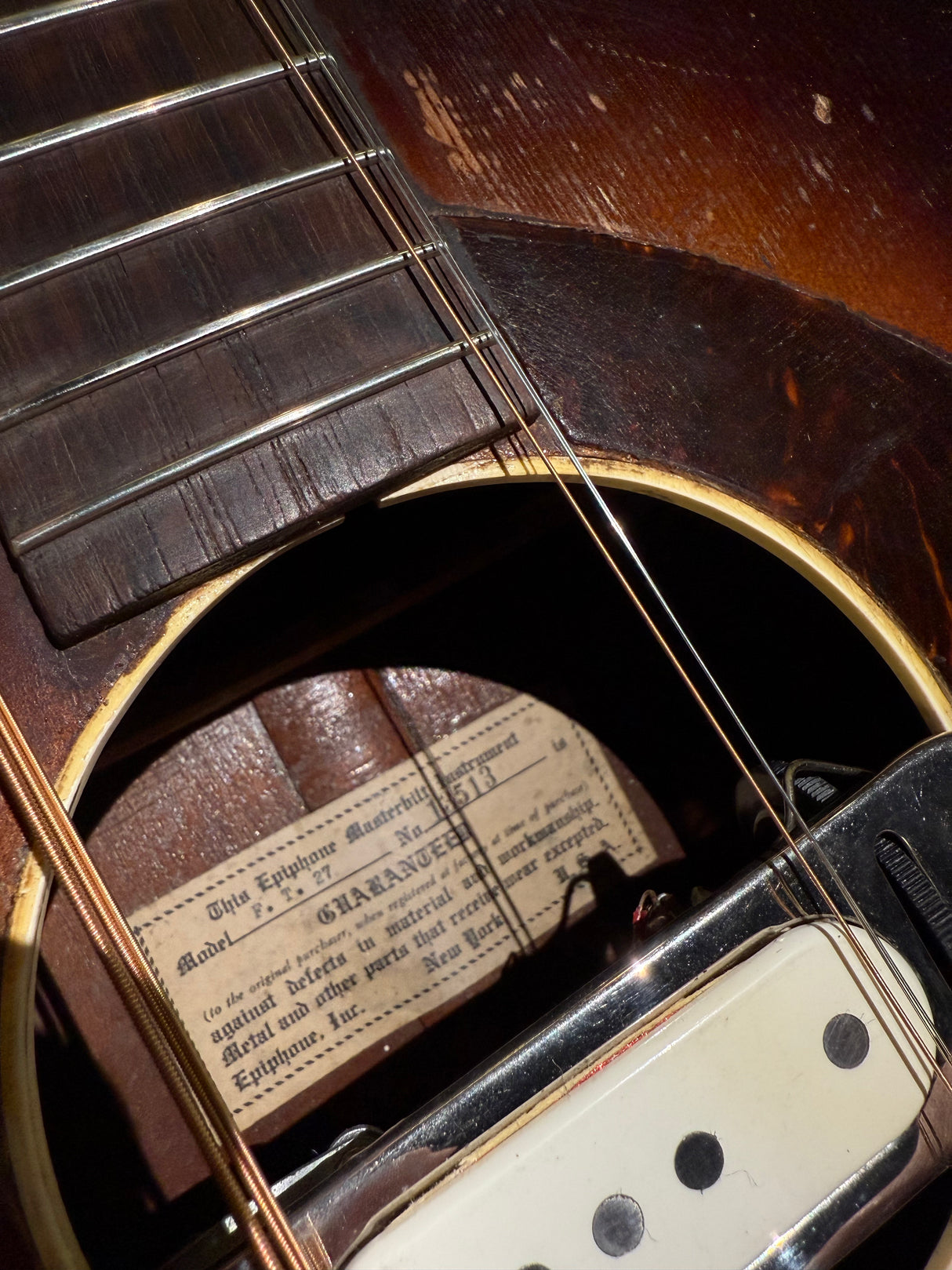1937 Epiphone FT-27 w/Dearmond Pickup Sunburst