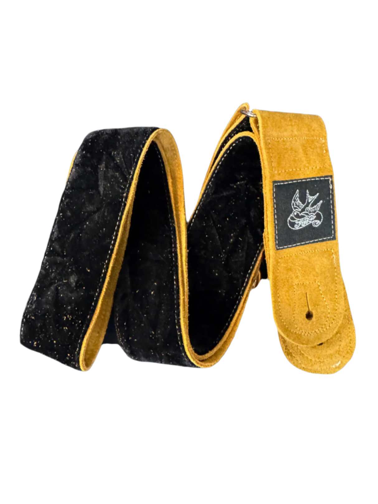 Jaykco Black Krinkle Velvet Toast - Suede Guitar Strap