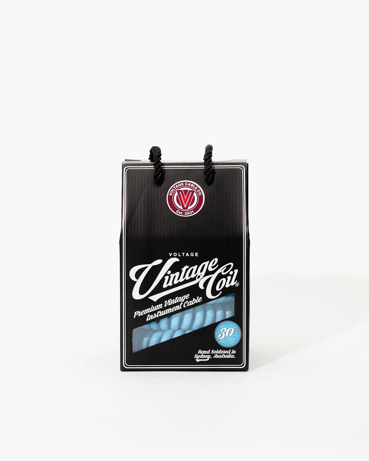 Voltage Vintage Coil Electric Blue 30FT - Straight - Right Angle