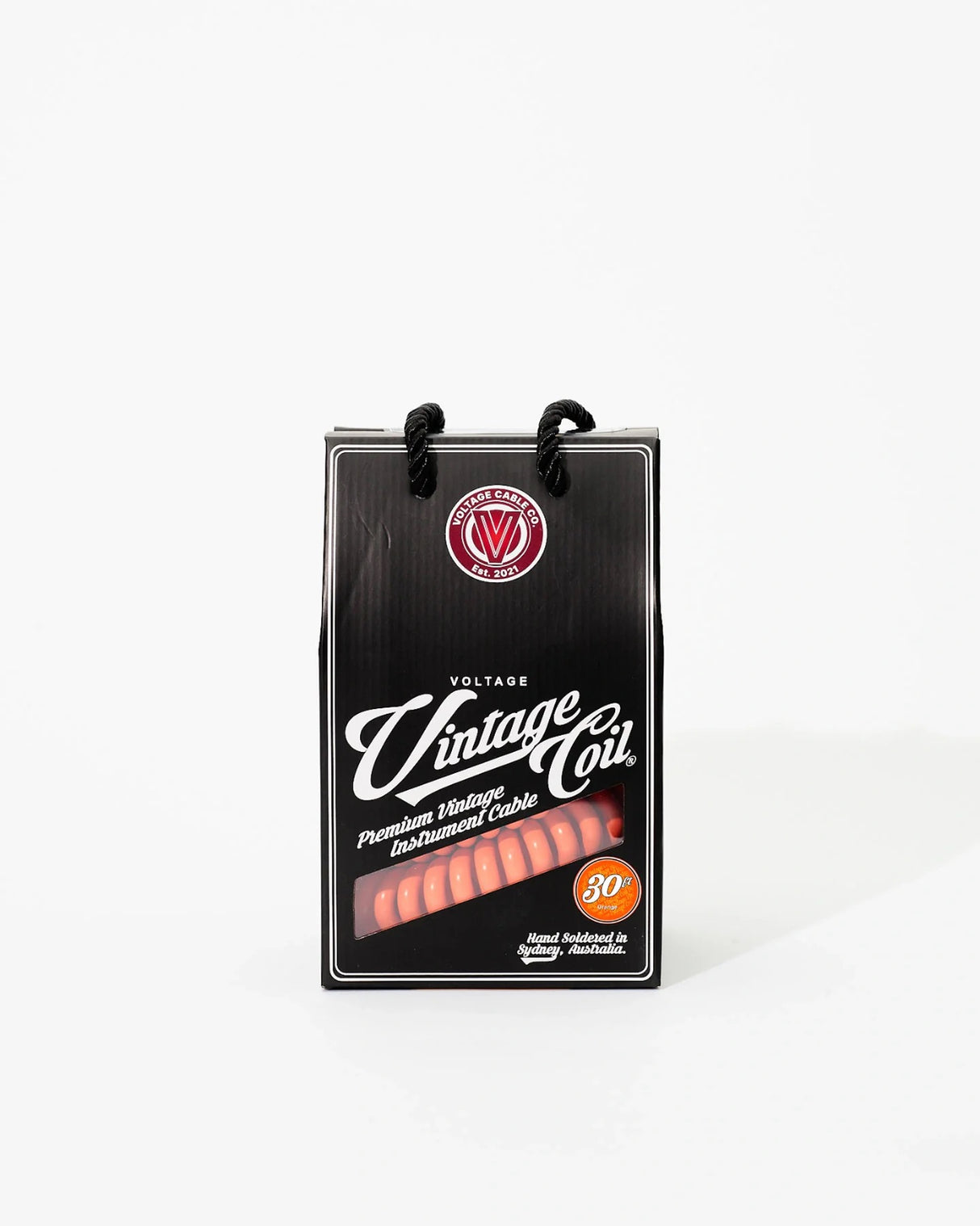 Voltage Vintage Coil Electric Orange 30FT - Straight - Right Angle