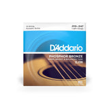 D'Addario EJ38 Phosphor Bronze 12-String Acoustic Guitar Strings - .010-.047 Light