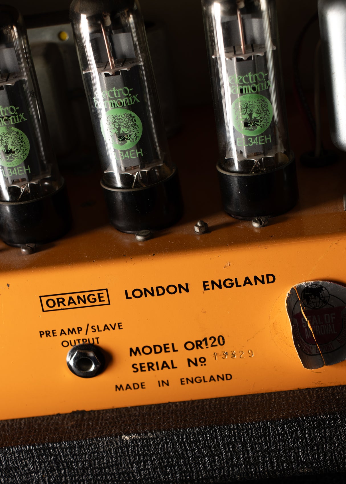 1976 Orange OR120 Head Black, Formerly Owned by Justin York of Paramore