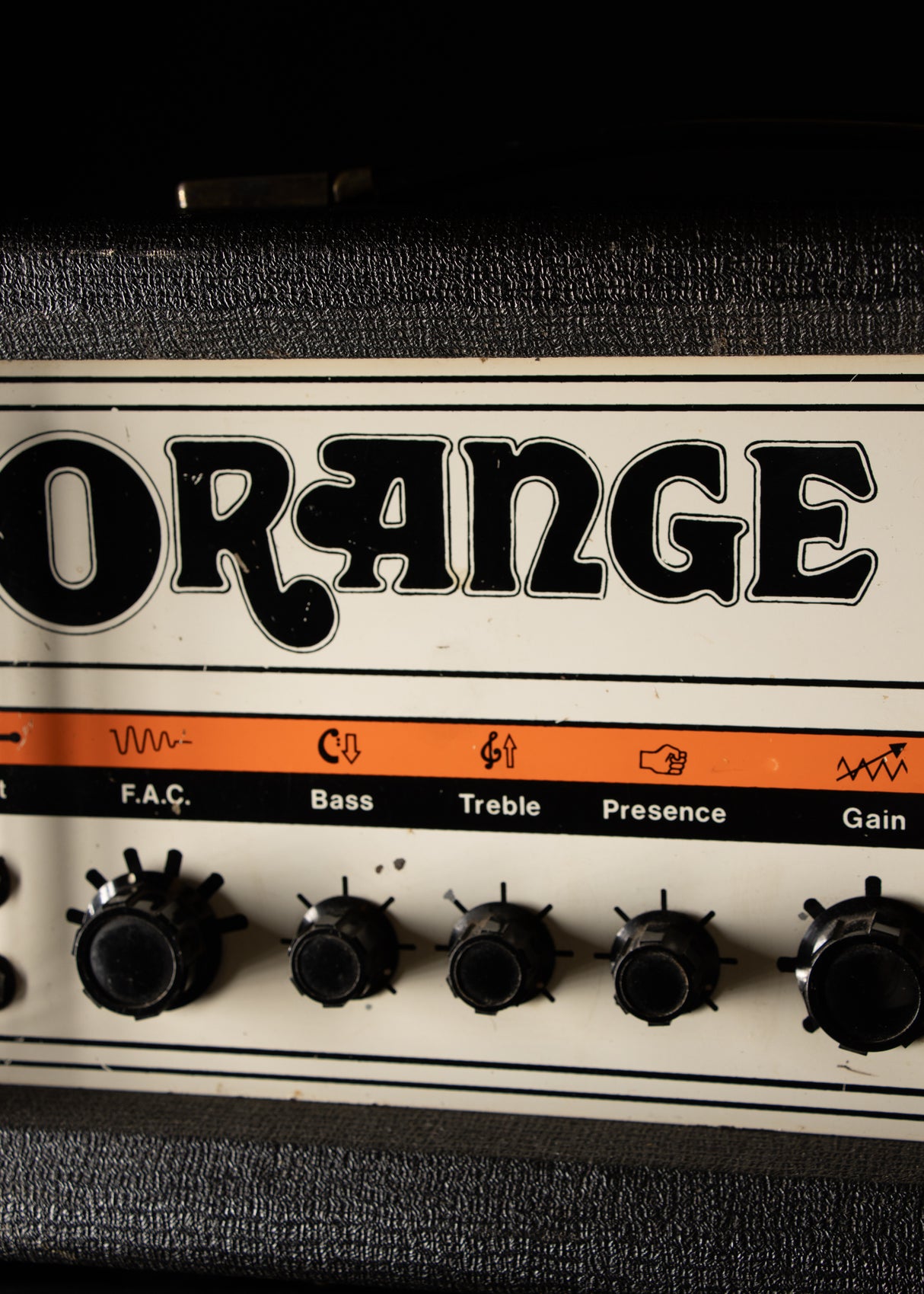 1976 Orange OR120 Head Black, Formerly Owned by Justin York of Paramore