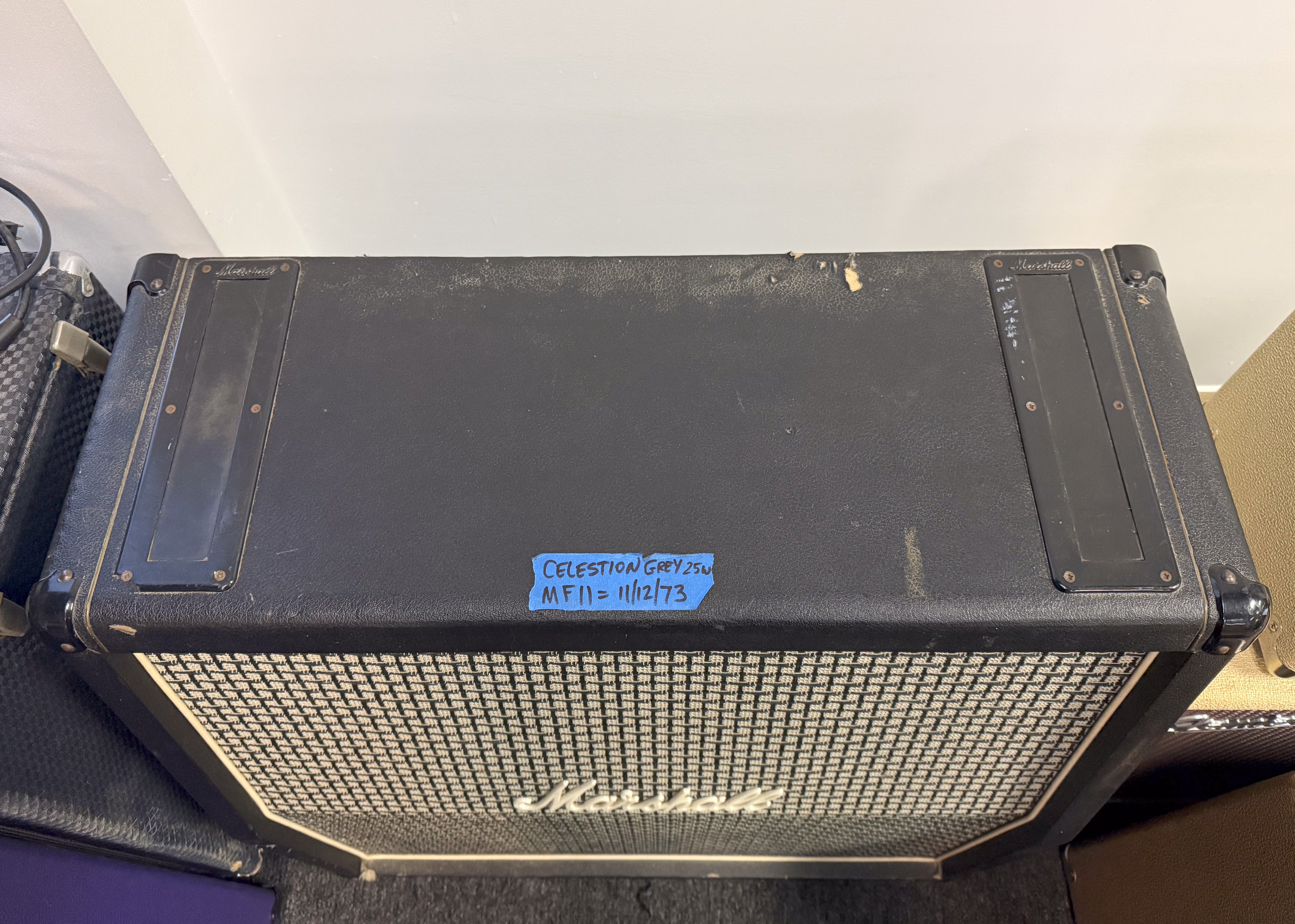 1973 Marshall Super Lead Head and 4x12 cab – Music City Vintage