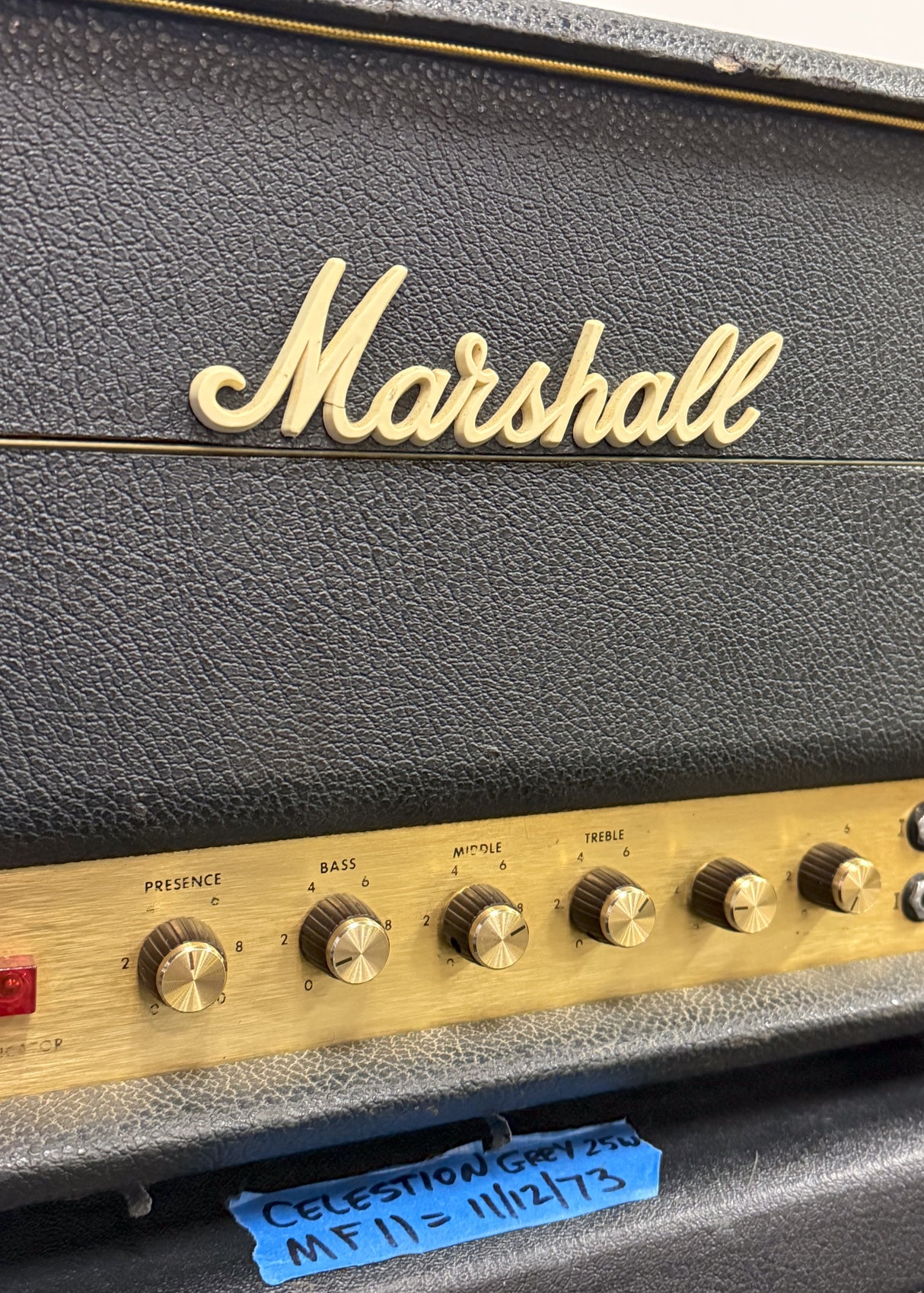 1973 Marshall Super Lead Head and 4x12 cab