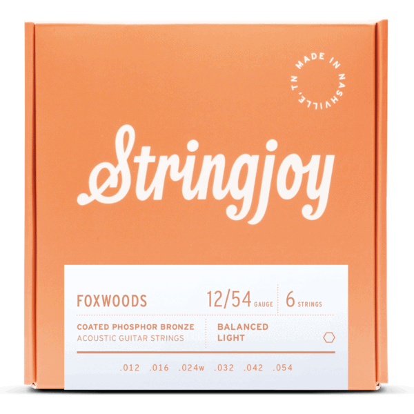 Stringjoy Foxwoods Light Gauge (12-54) Coated Phosphor Bronze Acoustic Guitar Strings