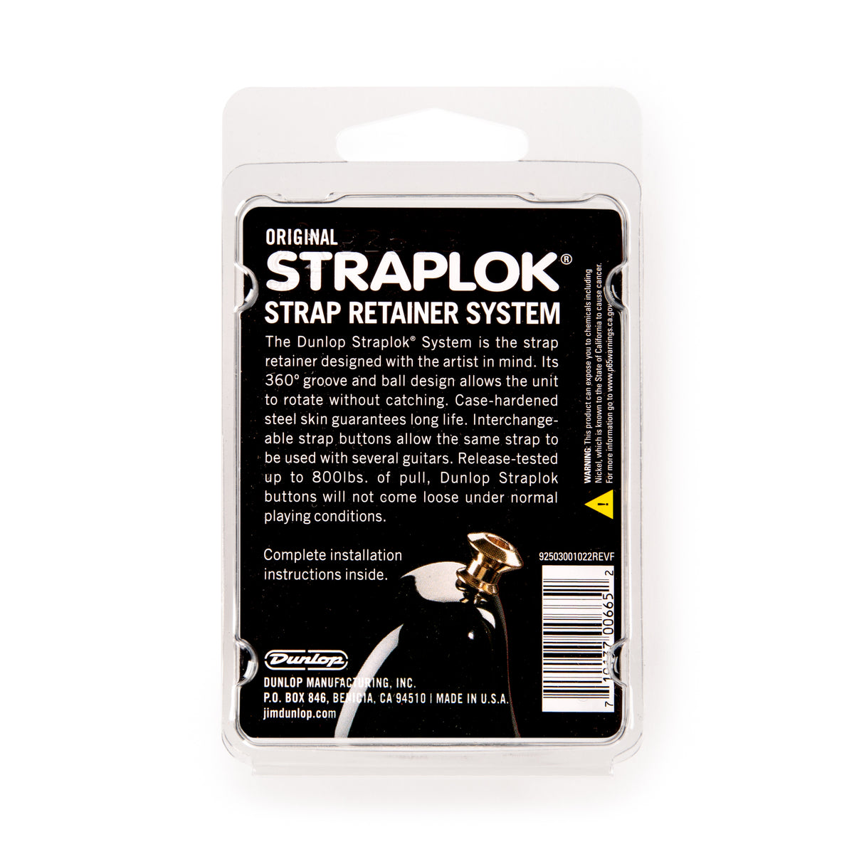 Dunlop Straplok® Strap Retainers Original - Nickel